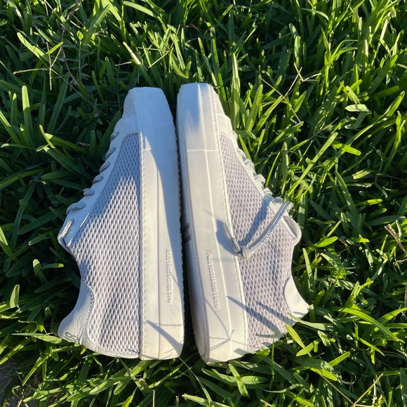 P448 Thea Low Top Sneakers in Stardust Silver Multi size 37 US 7 gently used - Picture 7 of 16